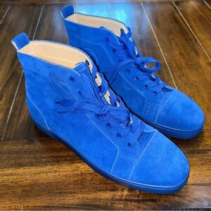 Louis Suede Blue High-Top Sneaker
